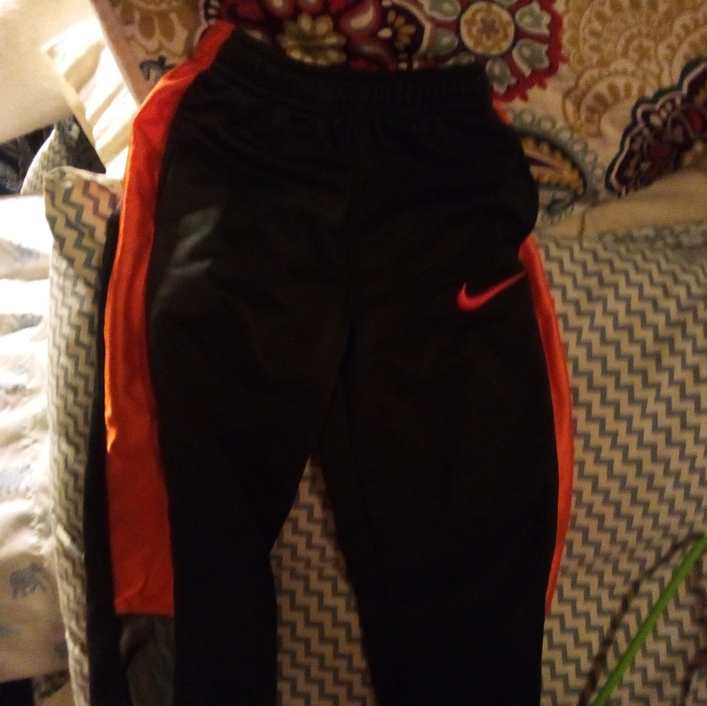 grey and orange Nike Athletic Pants Size4 T - Picture 4 of 6